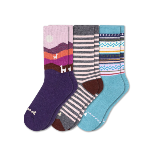 3 Pack - Women's Crew Pacas Socks