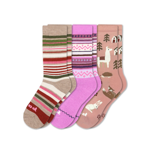 3 Pack - Women's Crew Pacas Socks