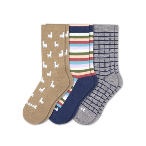 3 Pack - Women's Crew Pacas Socks