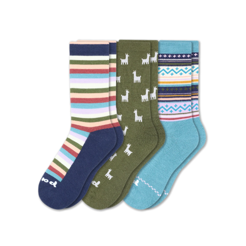3 Pack - Women's Crew Pacas Socks