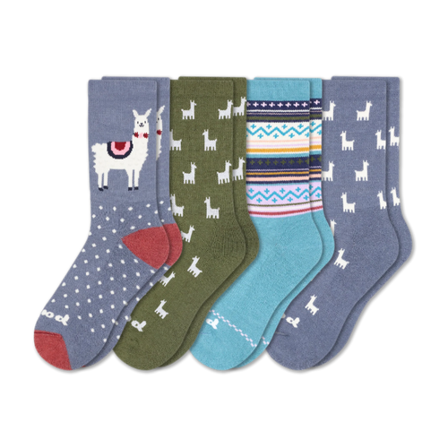 4 Pack - Women's Crew Pacas Socks