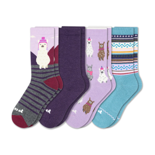 4 Pack - Women's Crew Pacas Socks