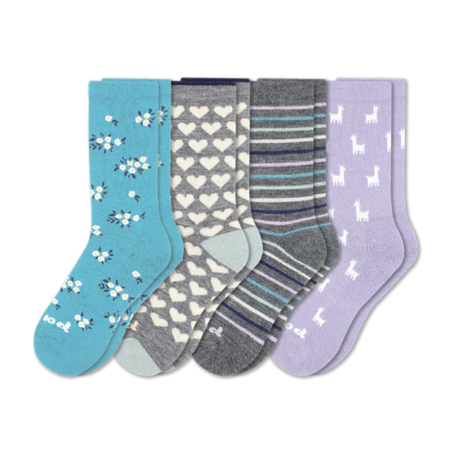 4 Pack - Women's Crew Pacas Socks