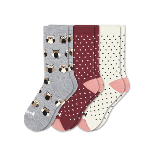 3 Pack - Women's Crew Pacas Socks