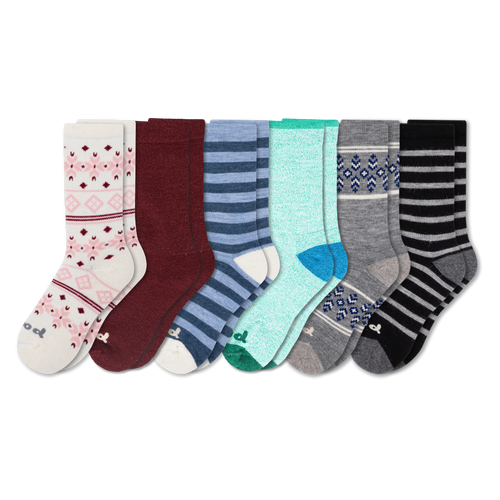 6 Pack - Women's Crew Pacas Socks