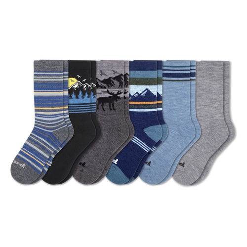 6 Pack - Men's Crew Pacas Socks