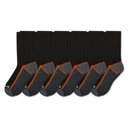 6 Pack - Men's Light-Weight Crew Pacas Socks