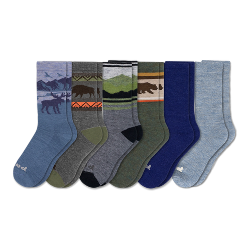6 Pack - Men's Crew Pacas Socks
