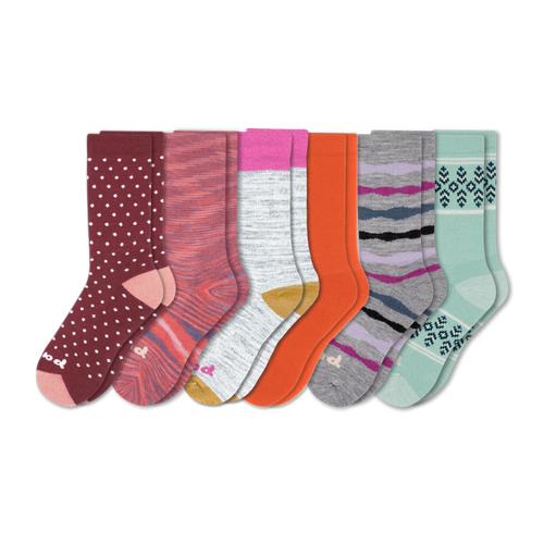 6 Pack - Women's Crew Pacas Socks