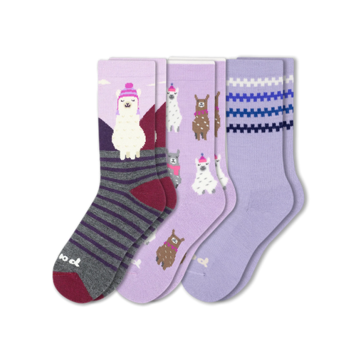 3 Pack - Women's Crew Pacas Socks