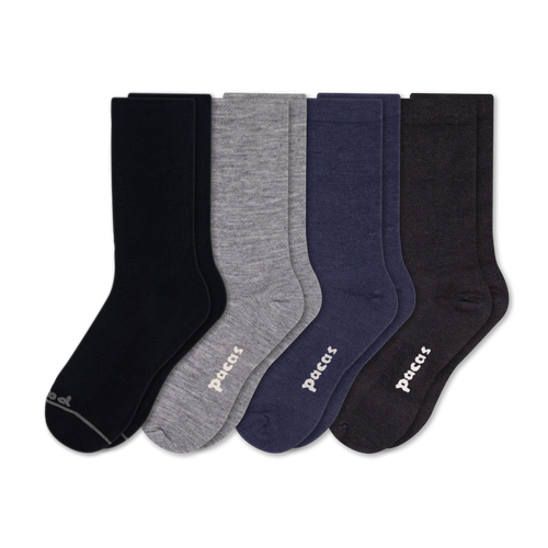 4 Pack - Women's Light-Weight Crew Pacas Socks