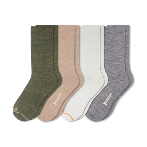 4 Pack - Women's Light-Weight Crew Pacas Socks