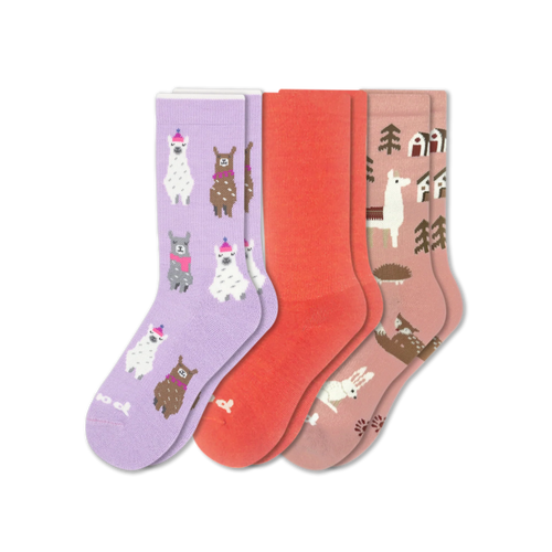 3 Pack - Women's Crew Pacas Socks