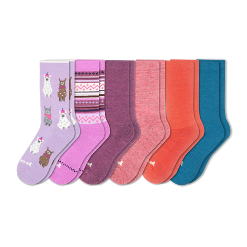 6 Pack - Women's Crew Pacas Socks