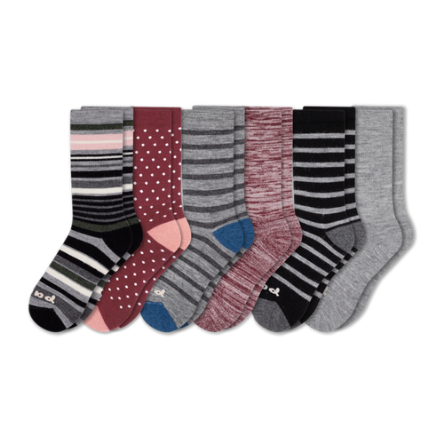 6 Pack - Women's Crew Pacas Socks