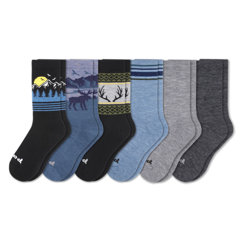 6 Pack - Men's Crew Pacas Socks