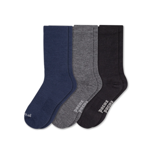 3 Pack - Men's Light-Weight Crew Pacas Socks
