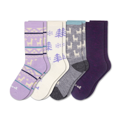 4 Pack - Women's Crew Pacas Socks
