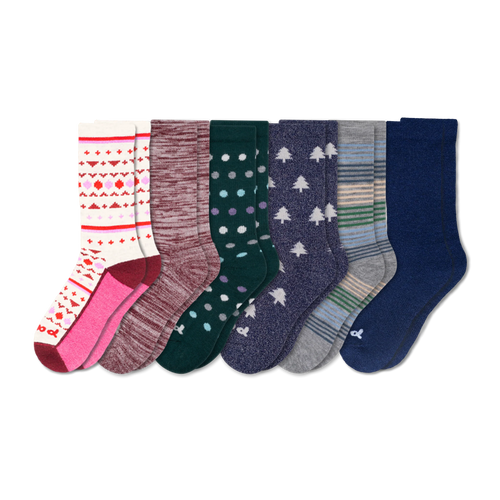 6 Pack - Women's Crew Pacas Socks