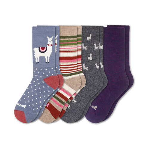 4 Pack - Women's Crew Pacas Socks