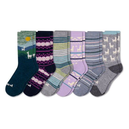 6 Pack - Women's Crew Pacas Socks