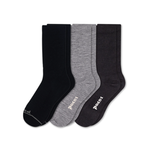 3 Pack - Women's Light-Weight Crew Pacas Socks