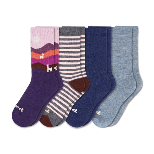 4 Pack - Women's Crew Pacas Socks