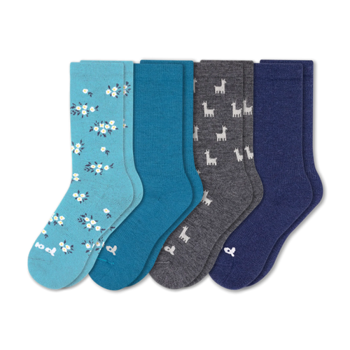 4 Pack - Women's Crew Pacas Socks
