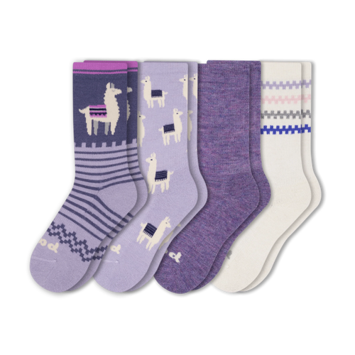 4 Pack - Women's Crew Pacas Socks