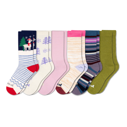 6 Pack - Women's Crew Pacas Socks