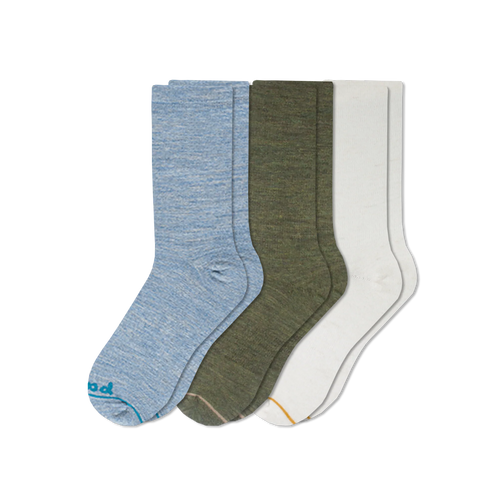 3 Pack - Women's Light-Weight Crew Pacas Socks