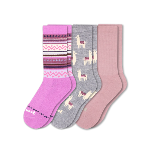 3 Pack - Women's Crew Pacas Socks