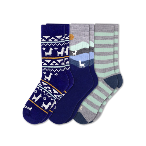 3 Pack - Women's Crew Pacas Socks