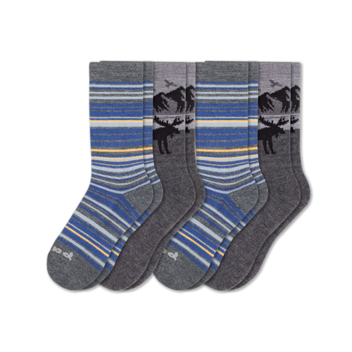 4 Pack - Men's Crew Pacas Socks
