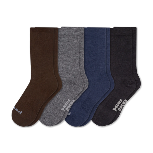 4 Pack - Men's Light-Weight Crew Pacas Socks