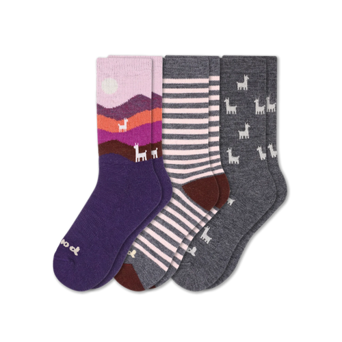 3 Pack - Women's Crew Pacas Socks