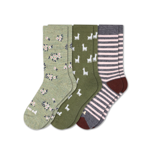 3 Pack - Women's Crew Pacas Socks