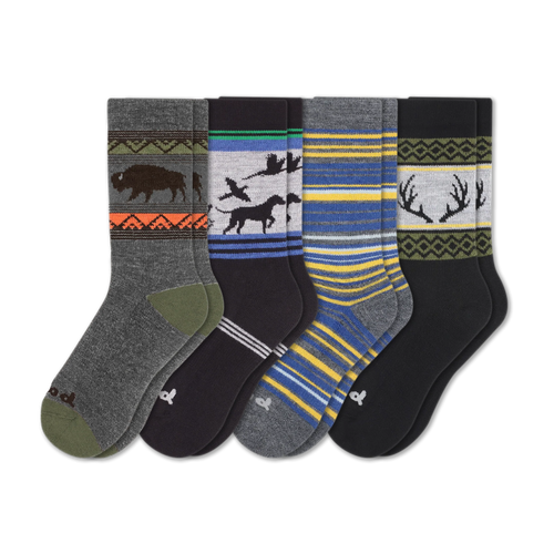 4 Pack - Men's Crew Pacas Socks