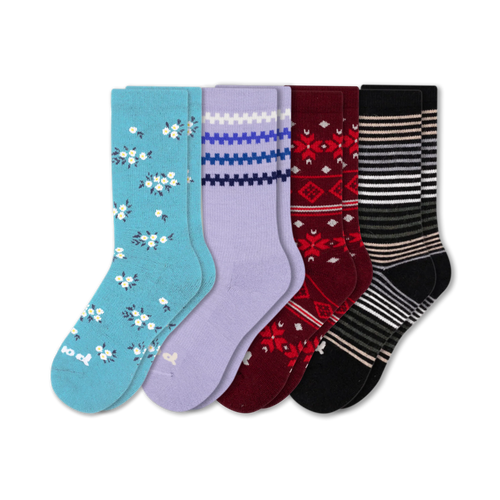 4 Pack - Women's Crew Pacas Socks
