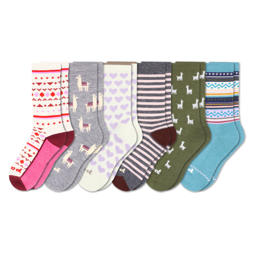 6 Pack - Women's Crew Pacas Socks