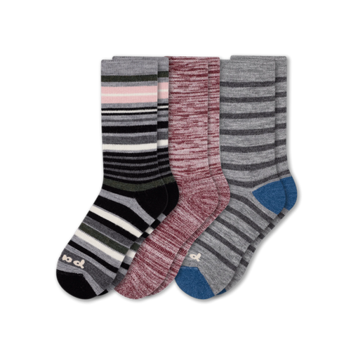3 Pack - Women's Crew Pacas Socks