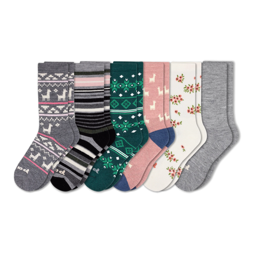 6 Pack - Women's Crew Pacas Socks