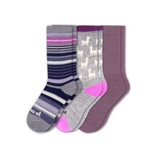3 Pack - Women's Crew Pacas Socks