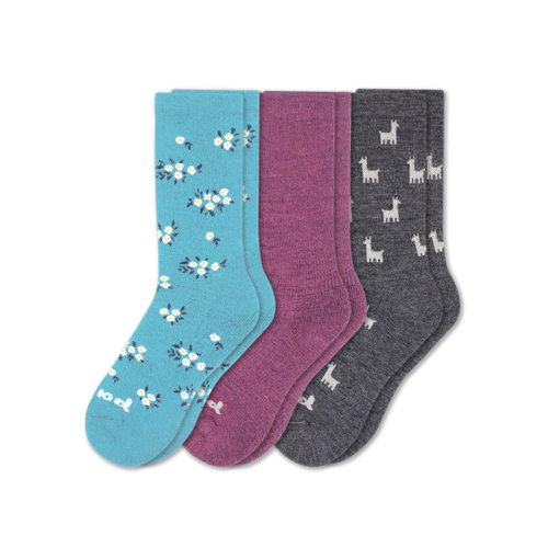 3 Pack - Women's Crew Pacas Socks