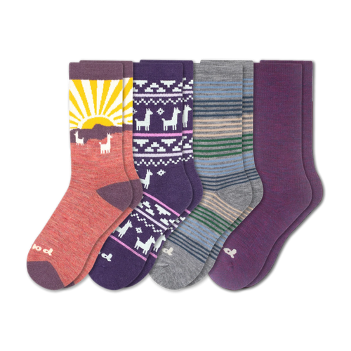 4 Pack - Women's Crew Pacas Socks