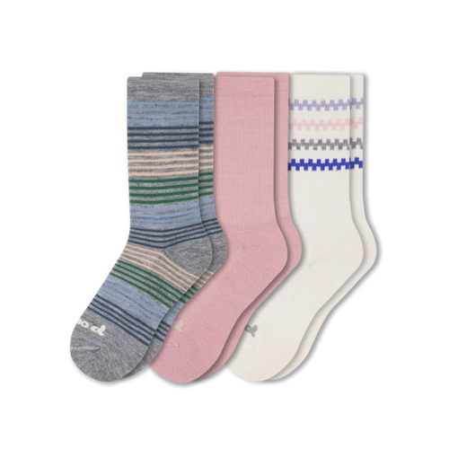 3 Pack - Women's Crew Pacas Socks