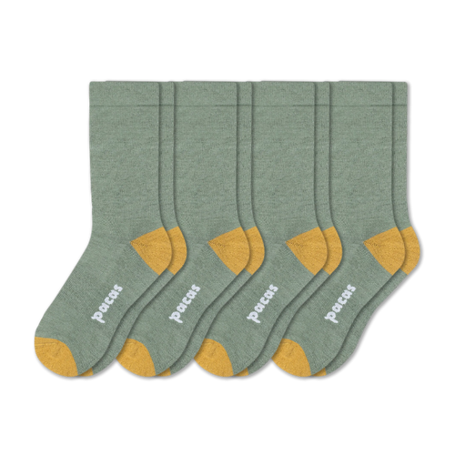 4 Pack - Men's Light-Weight Crew Pacas Socks