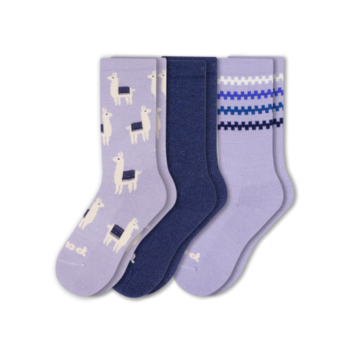 3 Pack - Women's Crew Pacas Socks