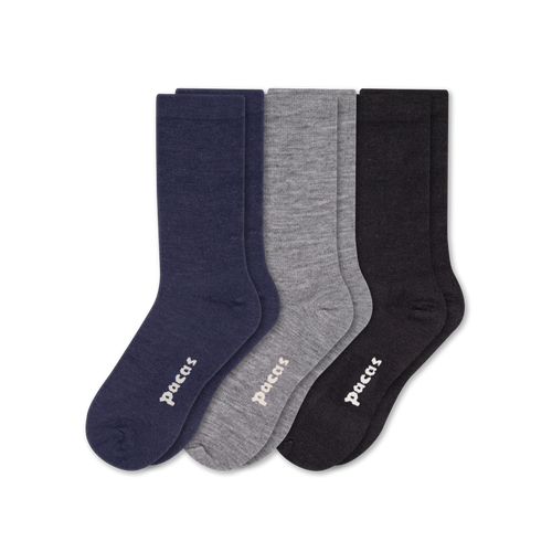 3 Pack - Women's Light-Weight Crew Pacas Socks