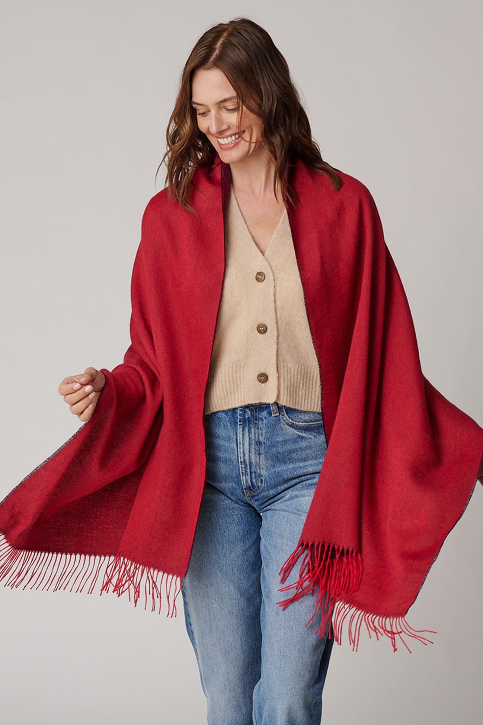 Pacas™ Inc. Double Face Shawl